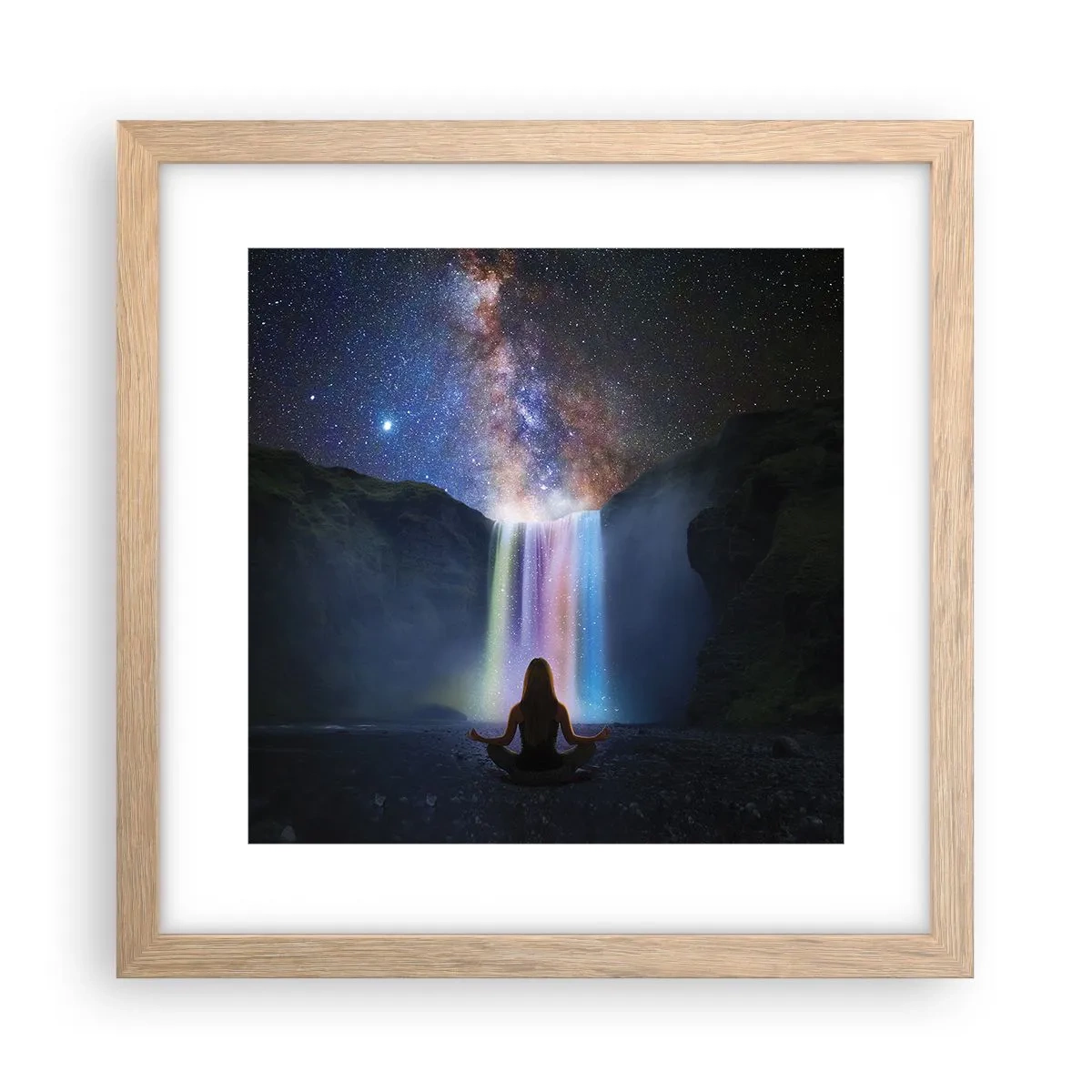 Poster in einem Rahmen aus heller Eiche - Absolute Harmonie - 30x30 cm