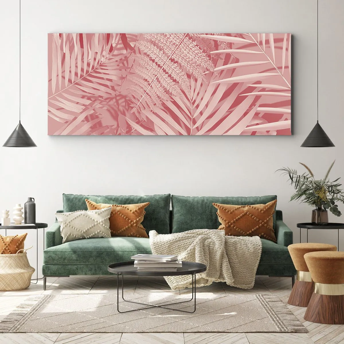 Bild auf Leinwand - Leinwandbild - Rosa Konzept - 90x30 cm