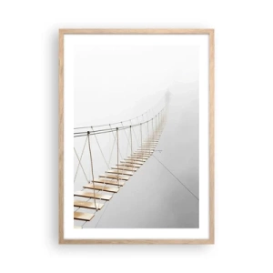 Poster in einem Rahmen aus heller Eiche - Wohin wird es dich führen? - 50x70 cm