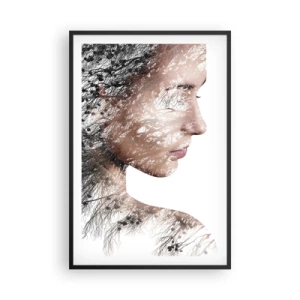 Poster in einem schwarzem Rahmen - Der Geist des Waldes - 61x91 cm