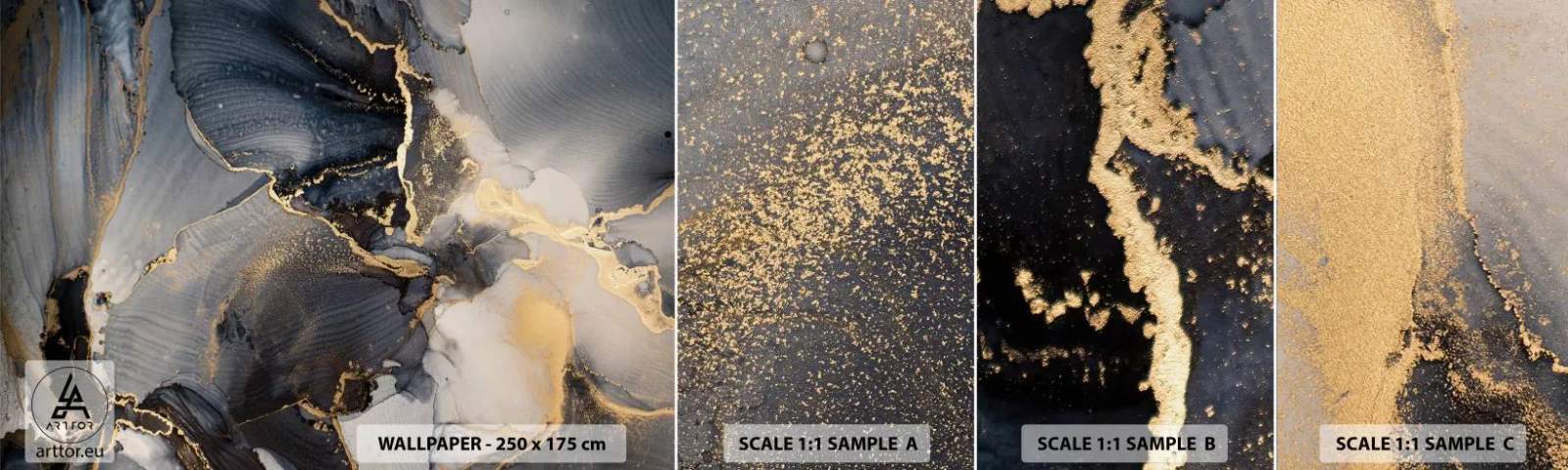 Fototapetenmuster Standard Eco - Leben aus Stein - Abstraktion, Stück, Moderne Kunst - 100x30 cm