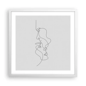 Poster in einem weißen Rahmen - Die Hitze bitterer Begierden - 50x50 cm