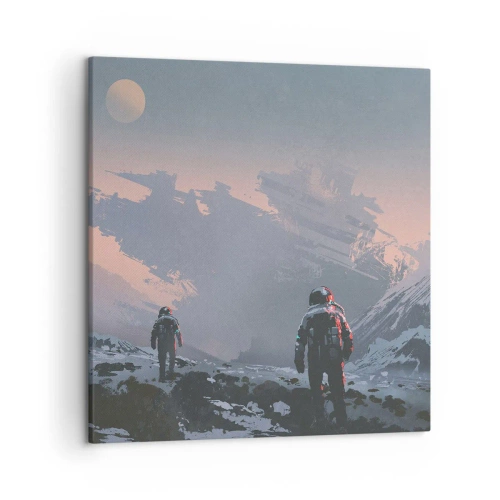 Bild auf Leinwand - Leinwandbild - Unter einem unbekannten Stern - 50x50 cm