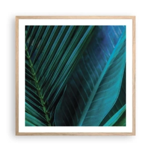 Poster in einem Rahmen aus heller Eiche - Die Anatomie des Grüns - 60x60 cm
