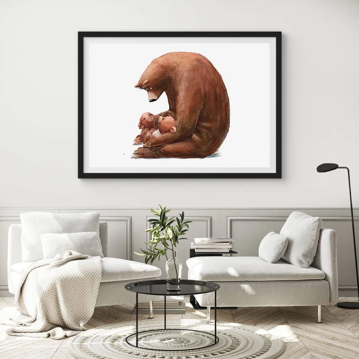 Poster in einem schwarzem Rahmen - Süße Träume, Kinder - 40x30 cm
