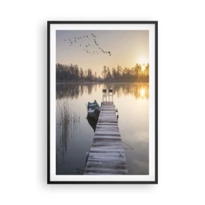 Poster in einem schwarzem Rahmen - Ich komme nach einiger Zeit zurück - 61x91 cm