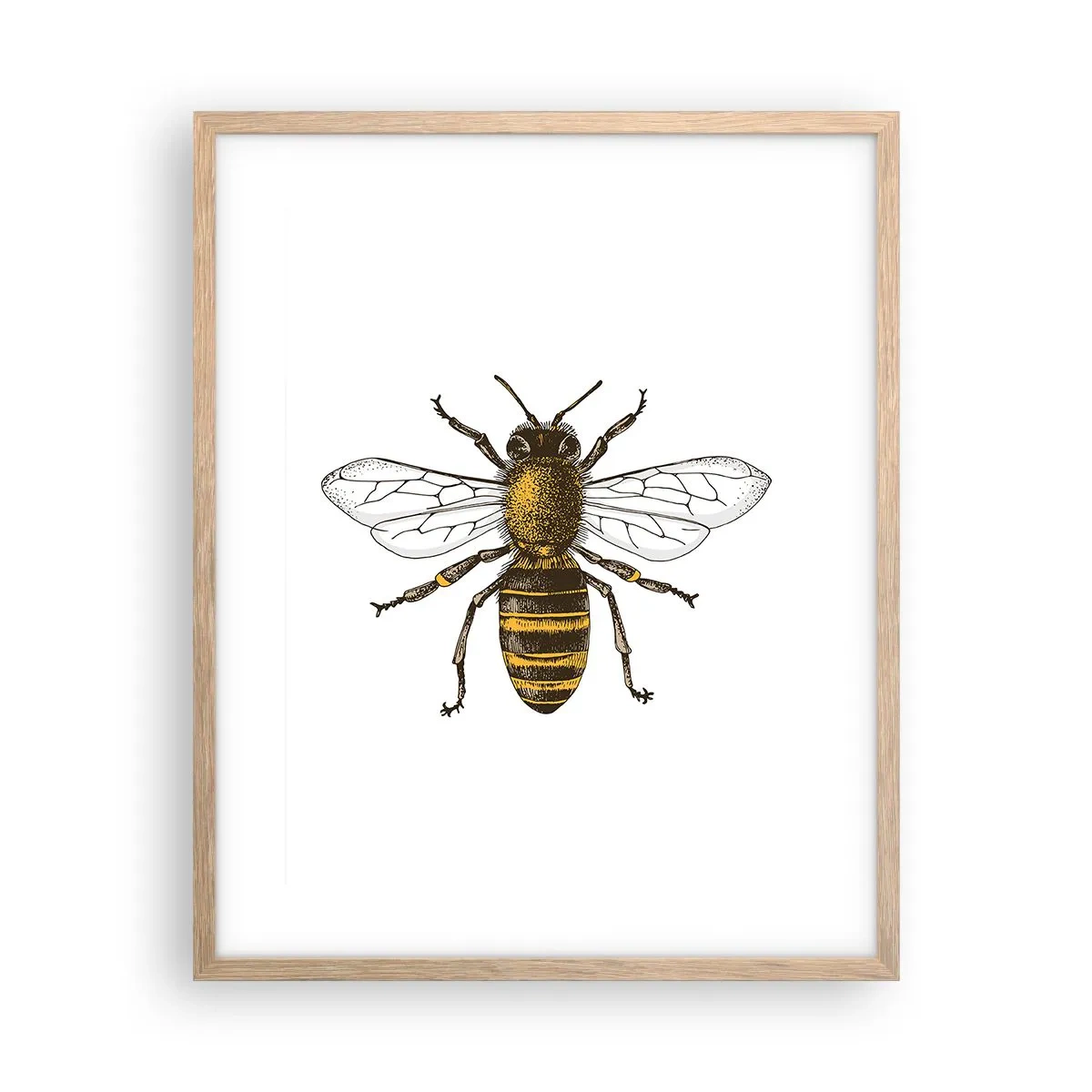 Poster in einem Rahmen aus heller Eiche - Schön und gut - 40x50 cm