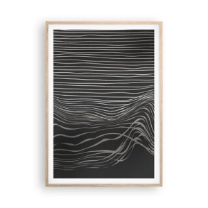 Poster in einem Rahmen aus heller Eiche - Rhythmus und Akzent - 70x100 cm