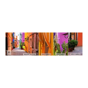 Fototapeten Muster Premium Sand - Regenbogengasse - Stadt, Venedig, Die Architektur - 100x30 cm