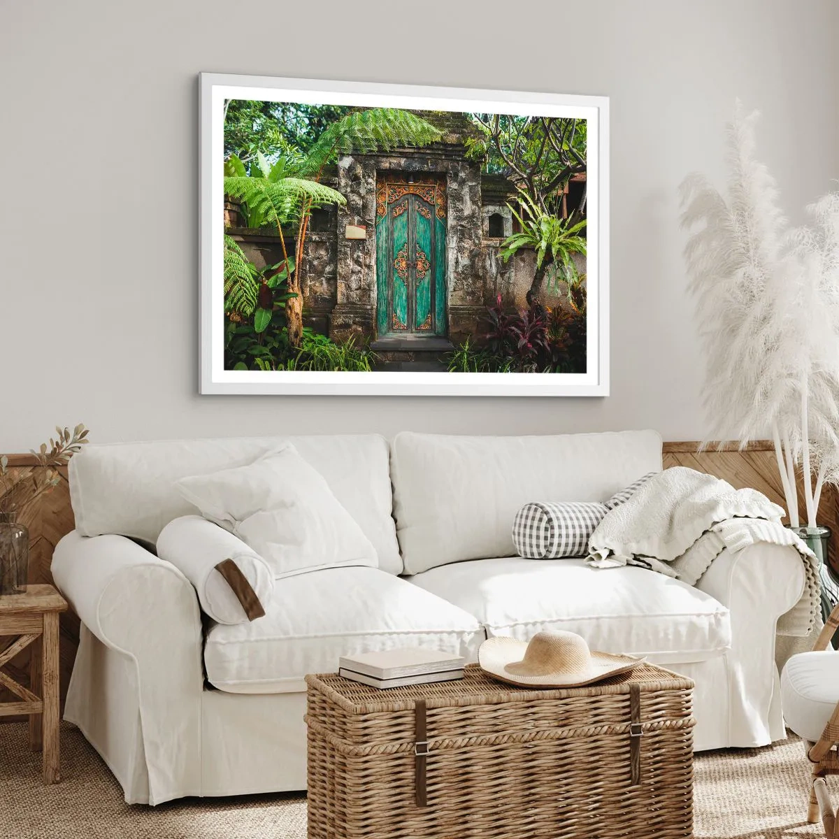 Poster in einem weißen Rahmen - Eine Tür zu einer exotischen Welt - 40x30 cm