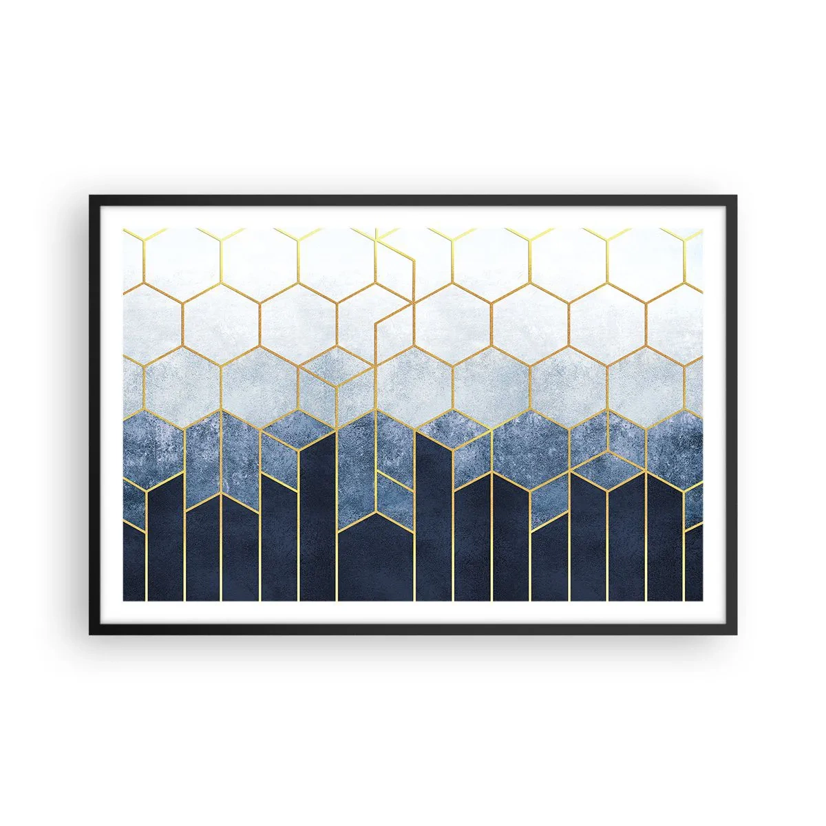 Poster in einem schwarzem Rahmen - Komposition im synkopischen Rhythmus - 91x61 cm