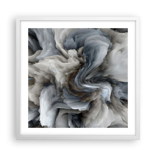Poster in einem weißen Rahmen - Stein und Blume - 50x50 cm