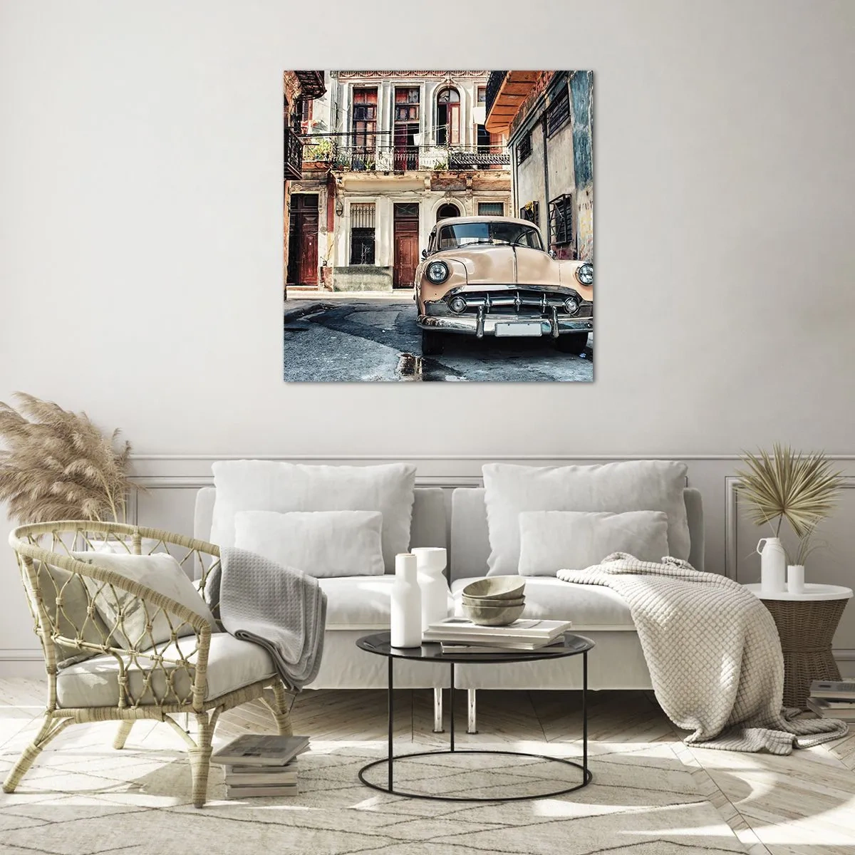 Glasbild - Bild auf glas - Die Siesta in Havanna - 60x60 cm