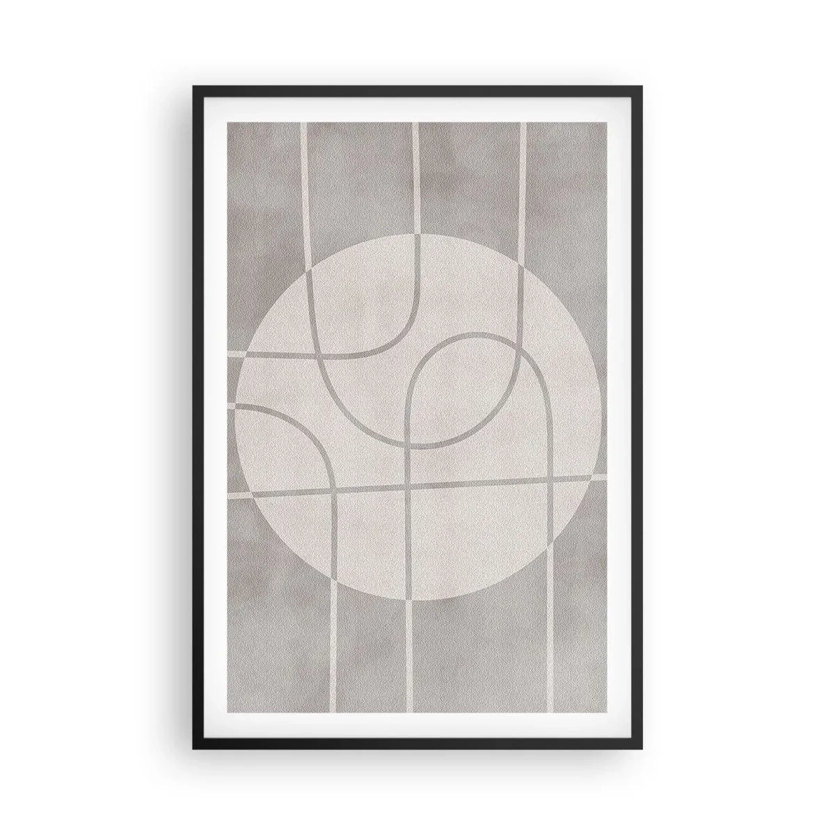 Poster in einem schwarzem Rahmen - Kreisförmig und geradeaus - 61x91 cm