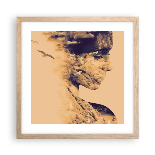 Poster in einem Rahmen aus heller Eiche - Von Natur aus schön - 40x40 cm