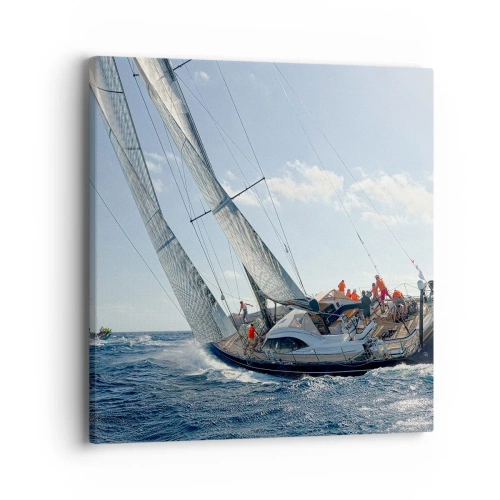 Bild auf Leinwand - Leinwandbild - Lass den Besseren sich durchsetzen - 40x40 cm