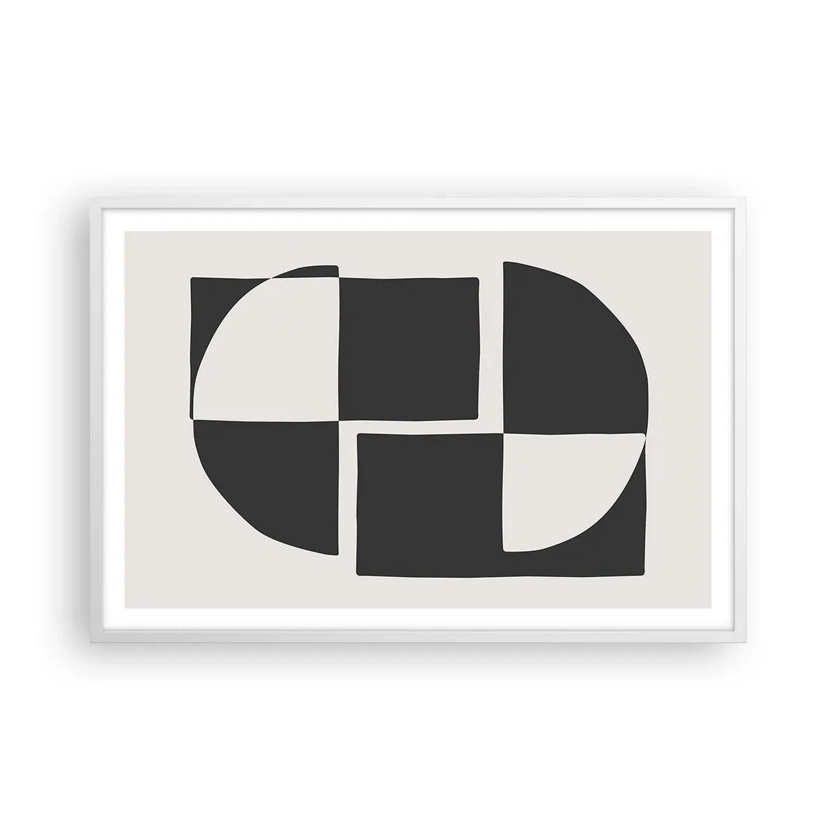 Poster in einem weißen Rahmen - Antithese - Synthese - 91x61 cm