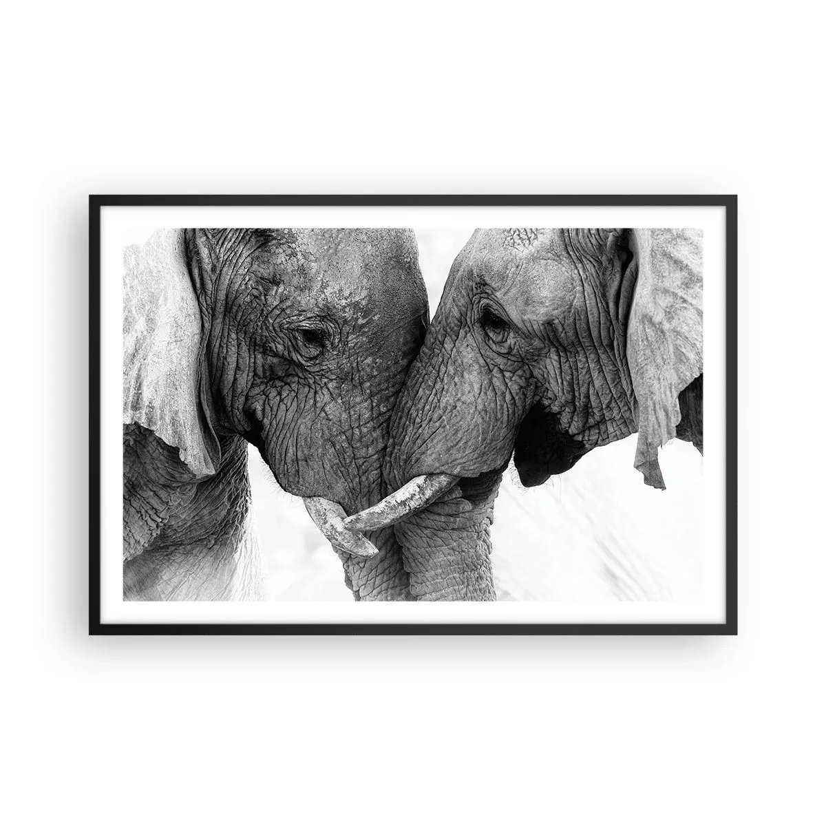 Poster in einem schwarzem Rahmen - Herzliches Geständnis - 91x61 cm