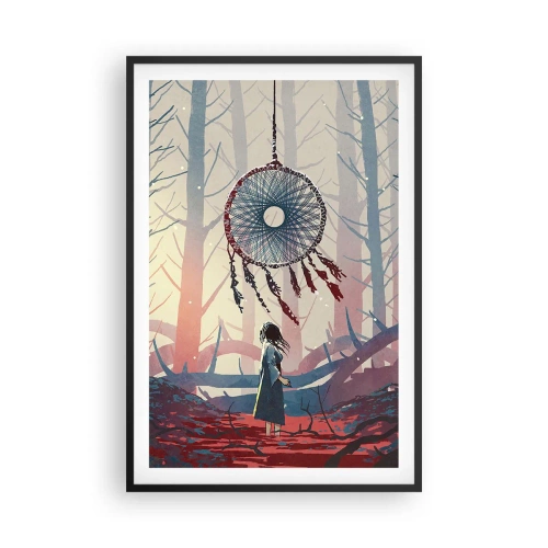 Poster in einem schwarzem Rahmen - Geheimes Glücksritual - 61x91 cm