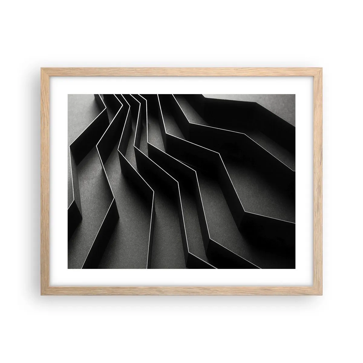 Poster in einem Rahmen aus heller Eiche - Räumliche Ordnung - 50x40 cm