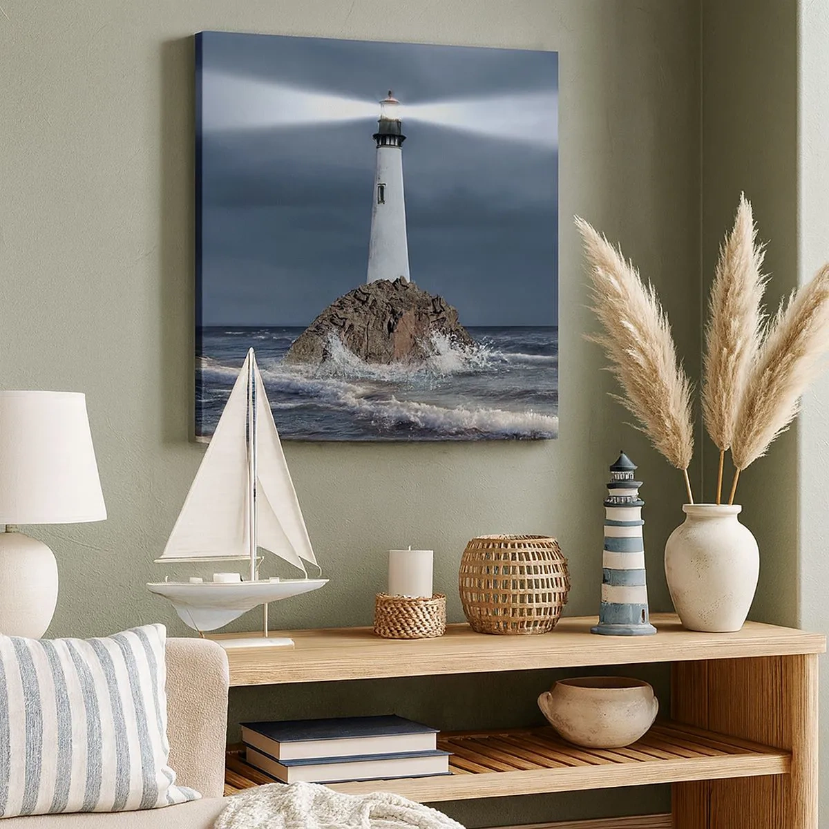 Bild auf Leinwand - Leinwandbild - Hier... hier... hier! - 30x30 cm