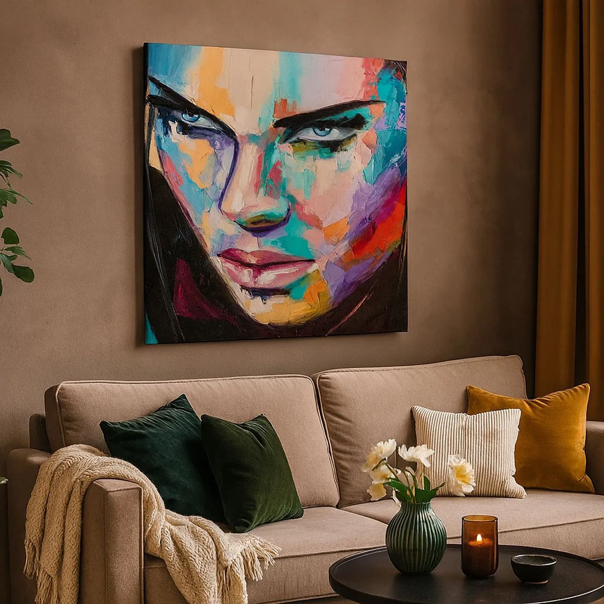 Bild auf Leinwand - Leinwandbild - Wild im Herzen - 30x30 cm