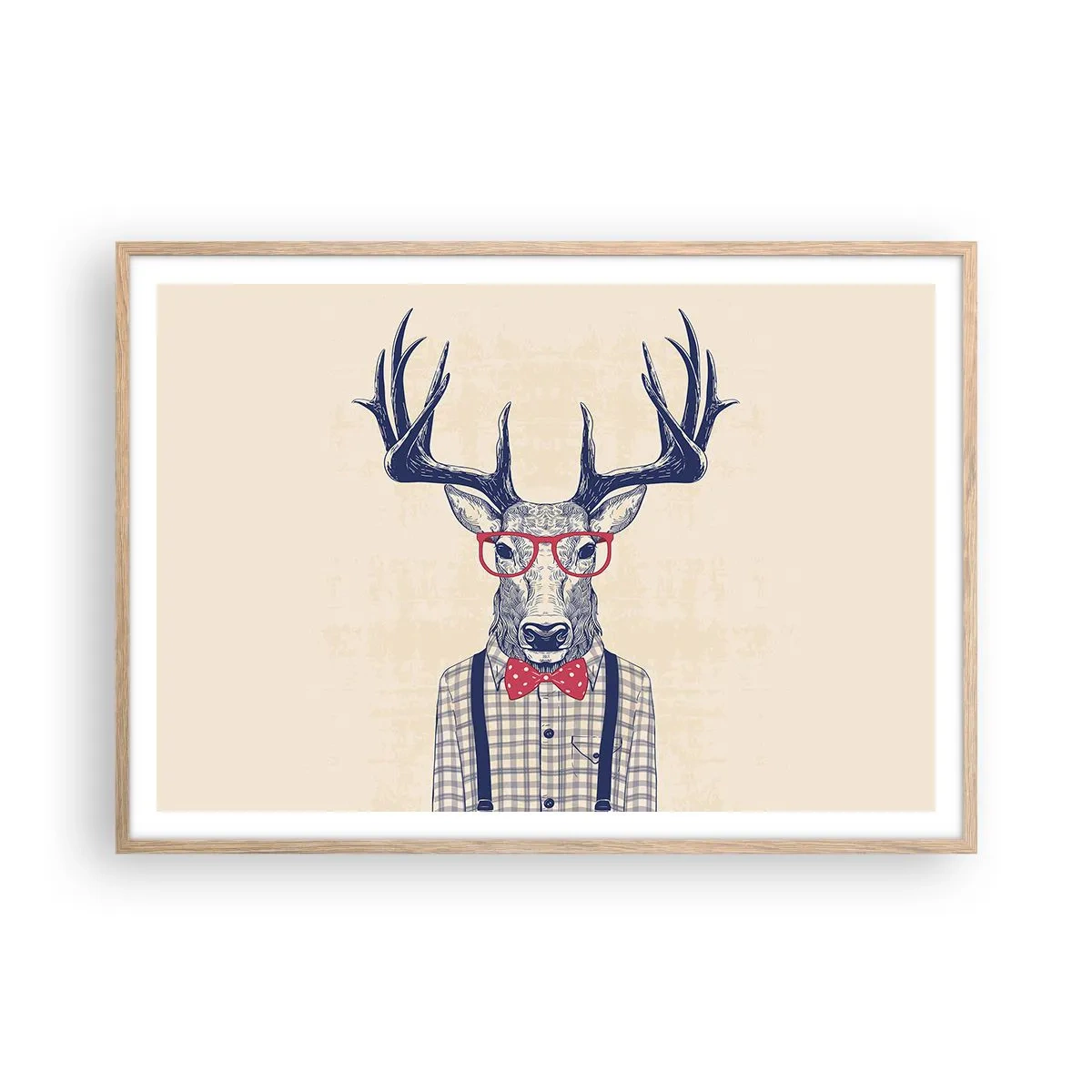 Poster in einem Rahmen aus heller Eiche - Eine lustige Extravaganz - 100x70 cm