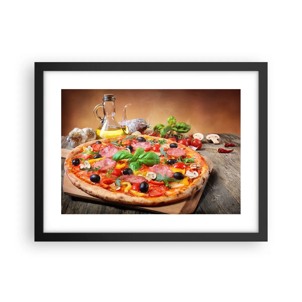 Poster in einem schwarzem Rahmen - Mit echtem italienischem Flair - 40x30 cm