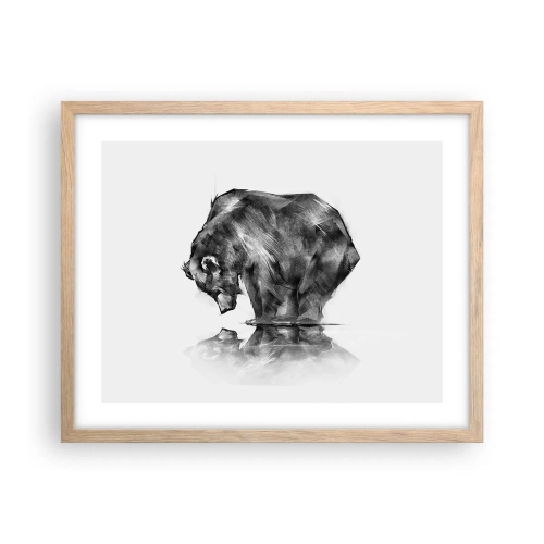 Poster in einem Rahmen aus heller Eiche - Schön, jemanden in der Nähe zu sehen - 50x40 cm