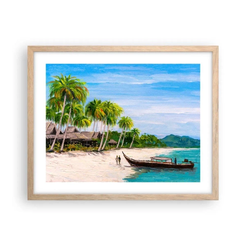 Poster in einem Rahmen aus heller Eiche - Exotischer Traum - 50x40 cm