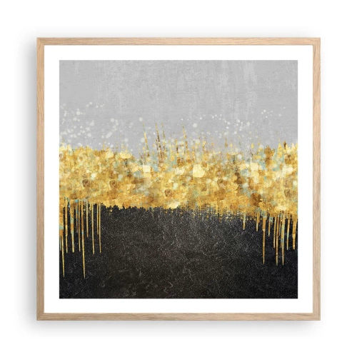 Poster in einem Rahmen aus heller Eiche - Nach innen und nach oben - 60x60 cm