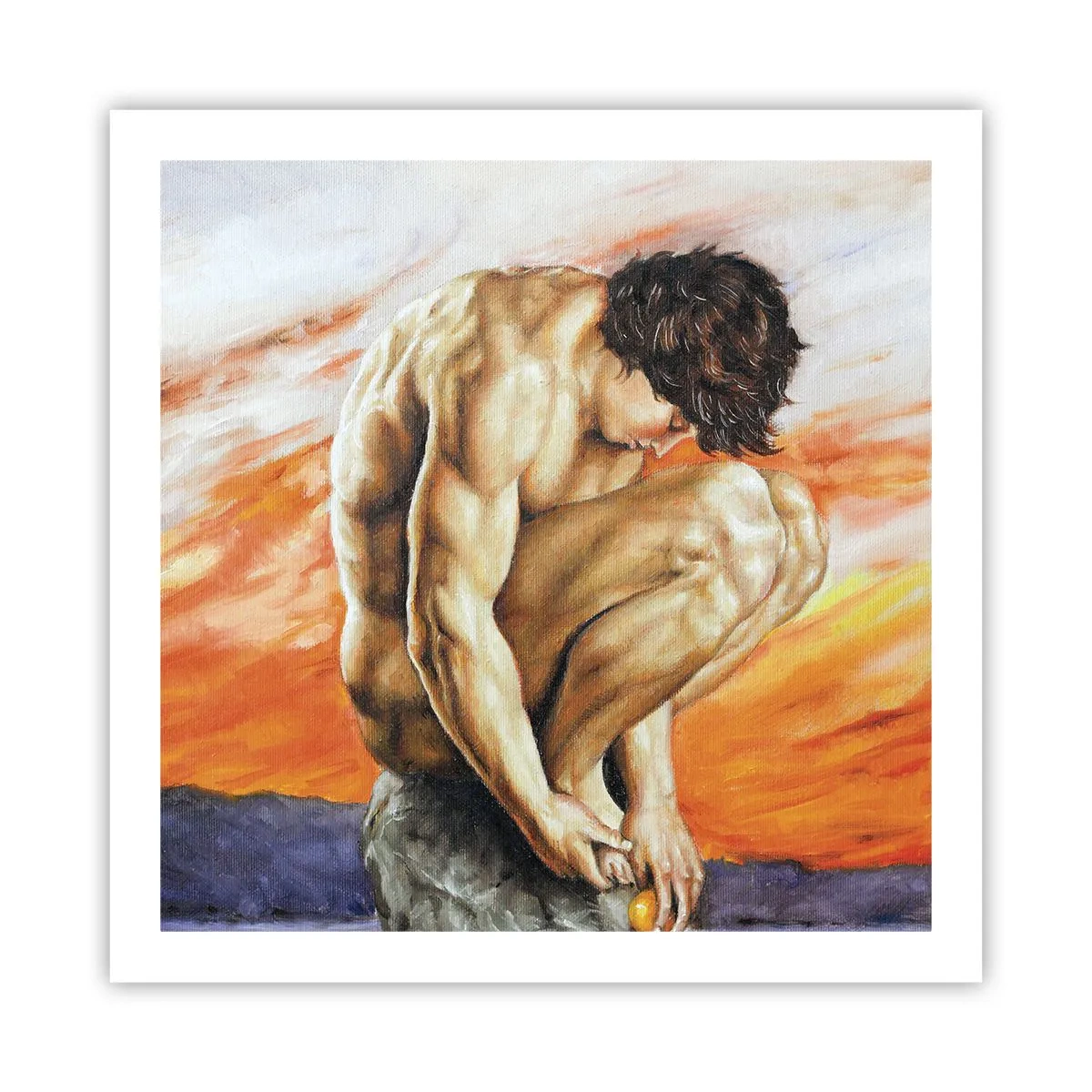 Poster - In sich versunken - 60x60 cm