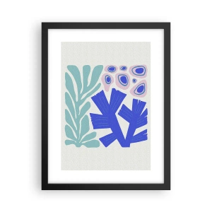 Poster in einem schwarzem Rahmen - Unterwassergarten - 30x40 cm