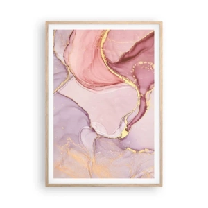 Poster in einem Rahmen aus heller Eiche - Eine Liebkosung der Farben - 70x100 cm