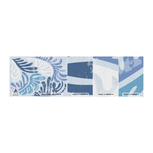 Fototapeten Muster Selbstklebend Deluxe Sticker - Blaue Farne - Minimalismus, Pastell, Boho - 100x30 cm