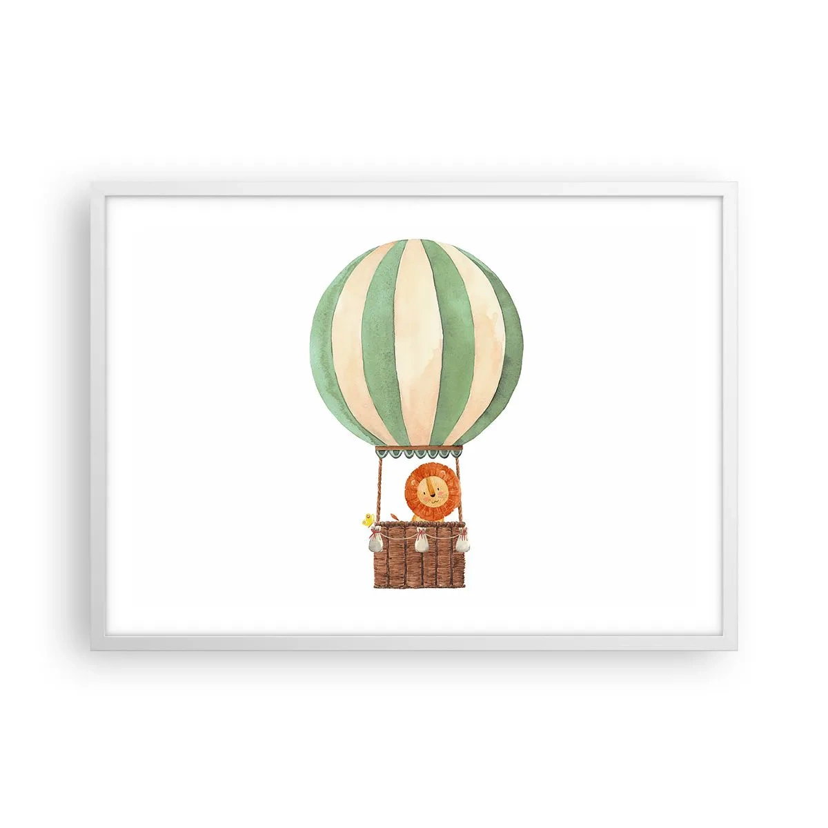 Poster in einem weißen Rahmen - Leons Reisen - 70x50 cm