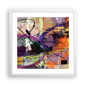 Poster in einem weißen Rahmen - Du kannst geradeaus oder umhergehen - 40x40 cm