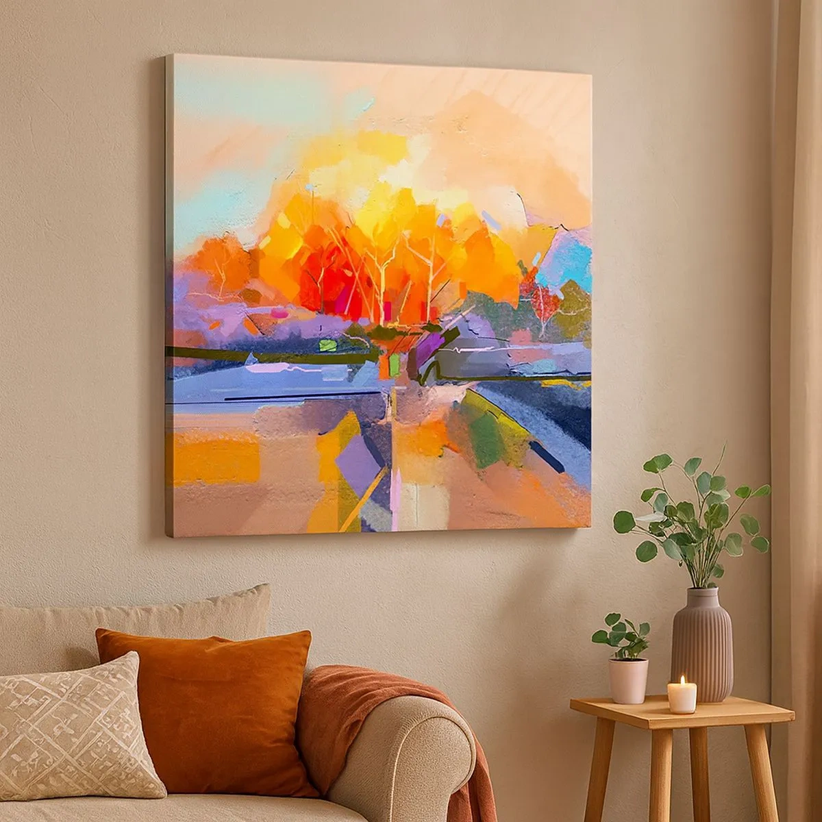 Bild auf Leinwand - Leinwandbild - Der Herbst ist geworden - 30x30 cm