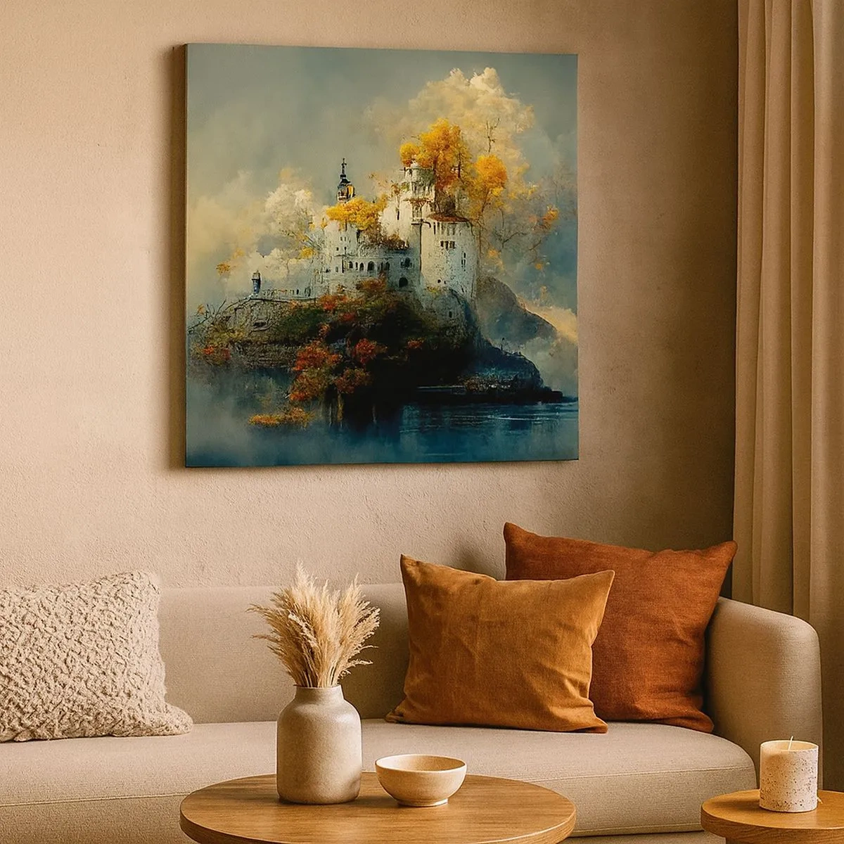 Bild auf Leinwand - Leinwandbild - Beginn einer romantischen Geschichte - 30x30 cm