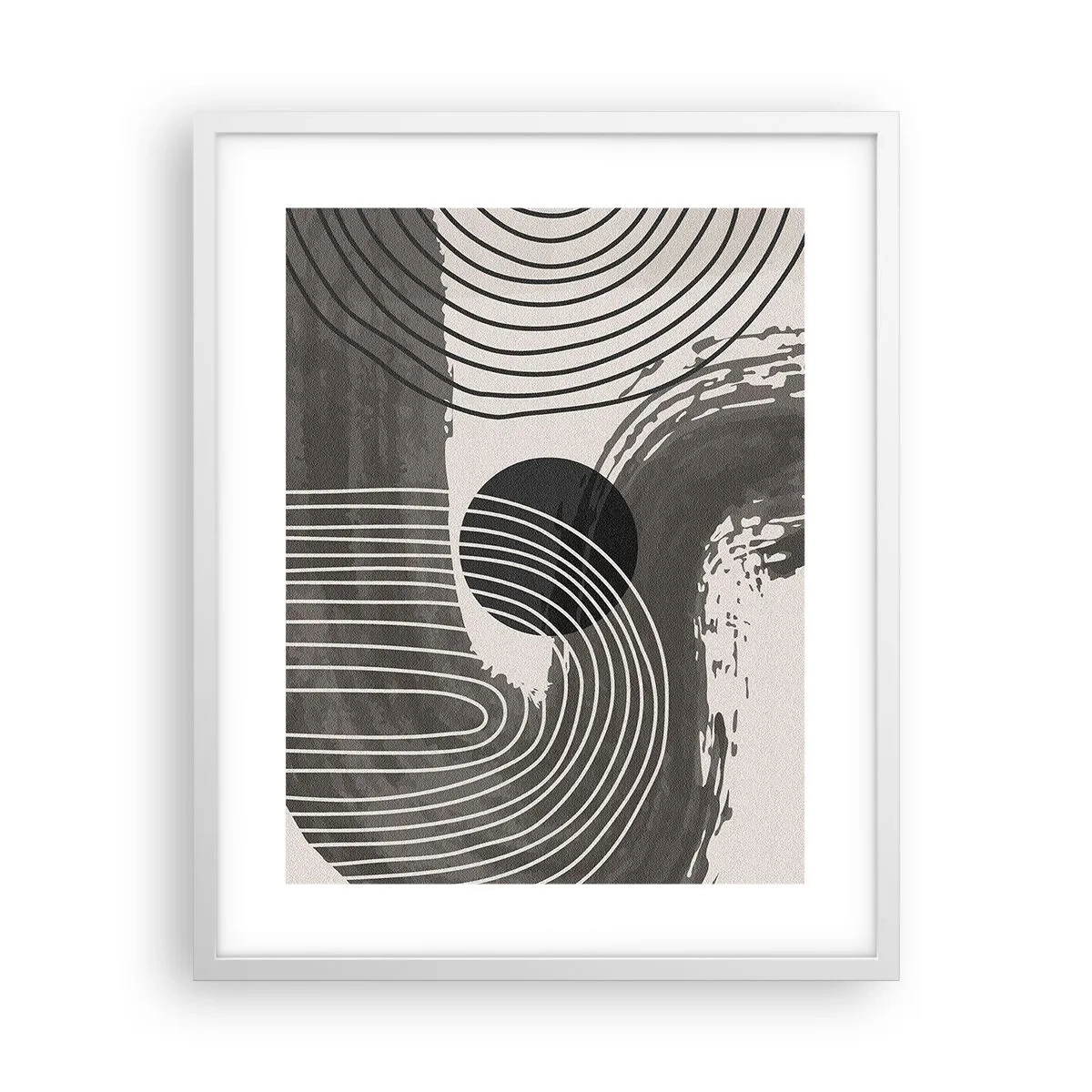 Poster in einem weißen Rahmen - Oval gewinnt - 40x50 cm