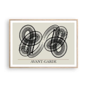 Poster in einem Rahmen aus heller Eiche - Es kam spontan heraus - 100x70 cm