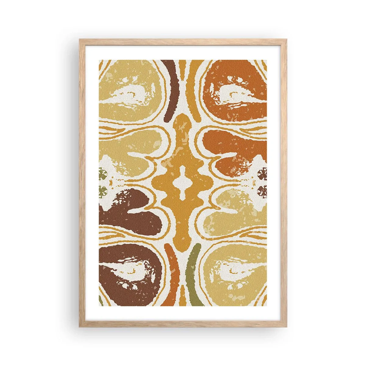 Poster in einem Rahmen aus heller Eiche - Sentimentale Abstraktion - 50x70 cm