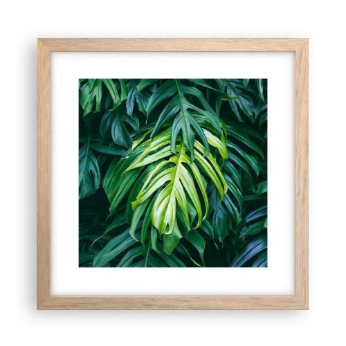 Poster in einem Rahmen aus heller Eiche - Tauchen Sie ein in die Frische - 30x30 cm