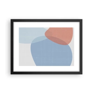 Poster in einem schwarzem Rahmen - Pastellbeziehungen - 40x30 cm
