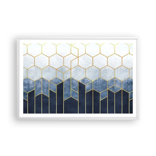 Poster in einem weißen Rahmen - Komposition im synkopischen Rhythmus - 91x61 cm