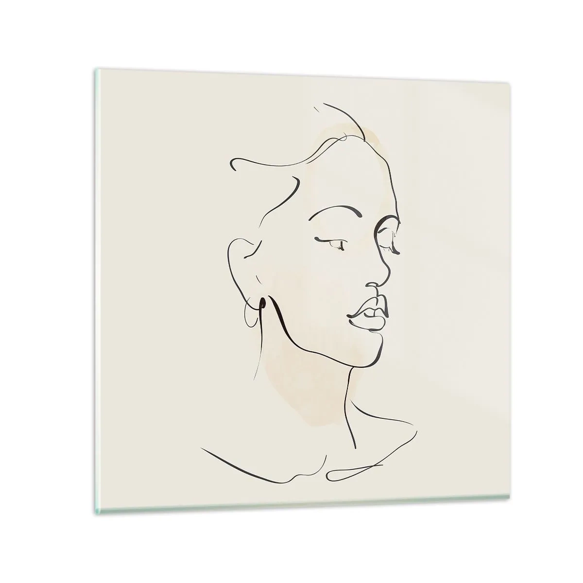 Glasbild - Bild auf glas - Eine bestimmte Linie - 40x40 cm