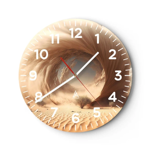 Wanduhr - Glasuhr - Geöffnetes Portal - 30x30 cm