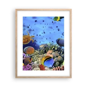 Poster in einem Rahmen aus heller Eiche - Und was wissen wir über das Leben ... - 40x50 cm