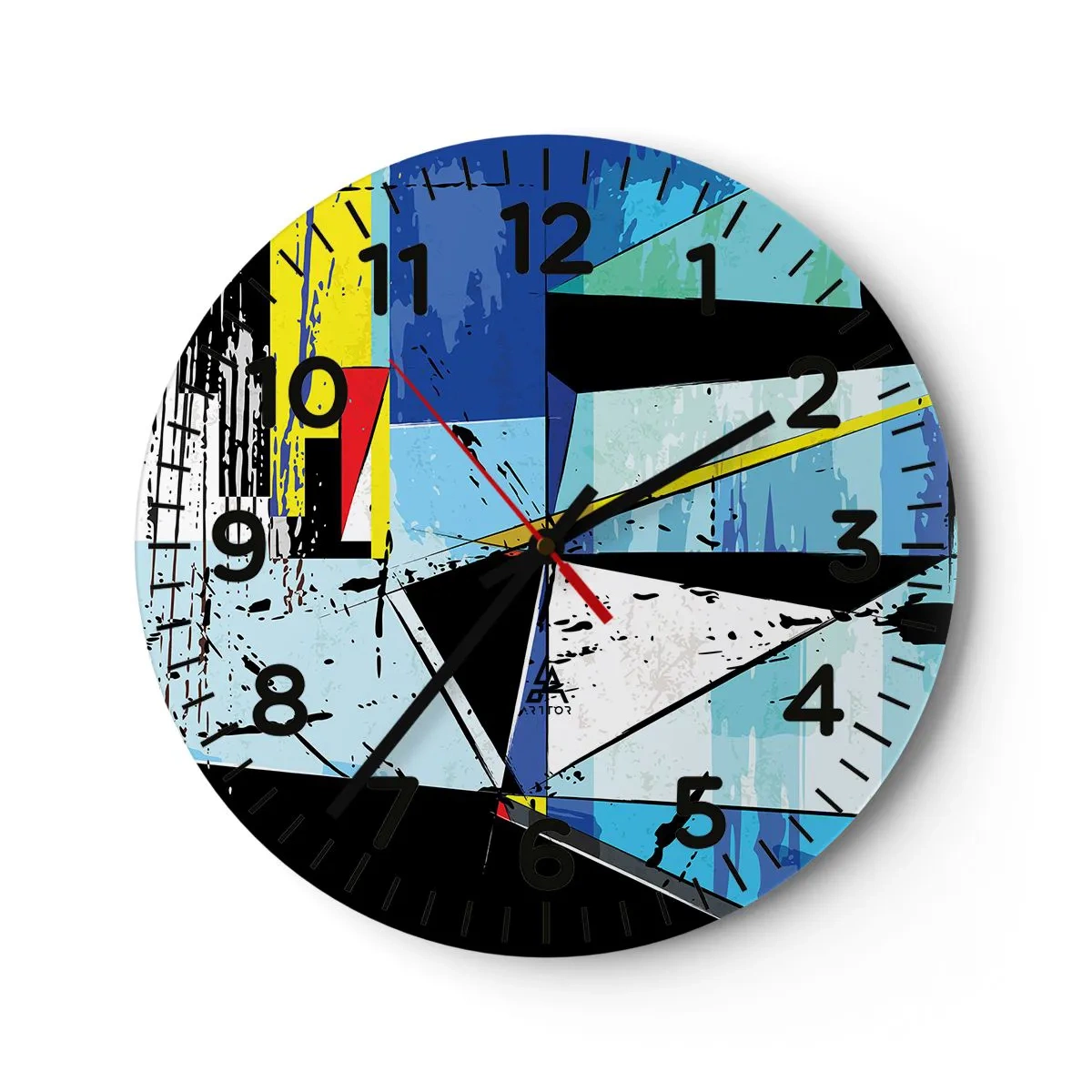 Wanduhr - Glasuhr - Betrachten Sie die Welt aus einem Blickwinkel ... - 30x30 cm