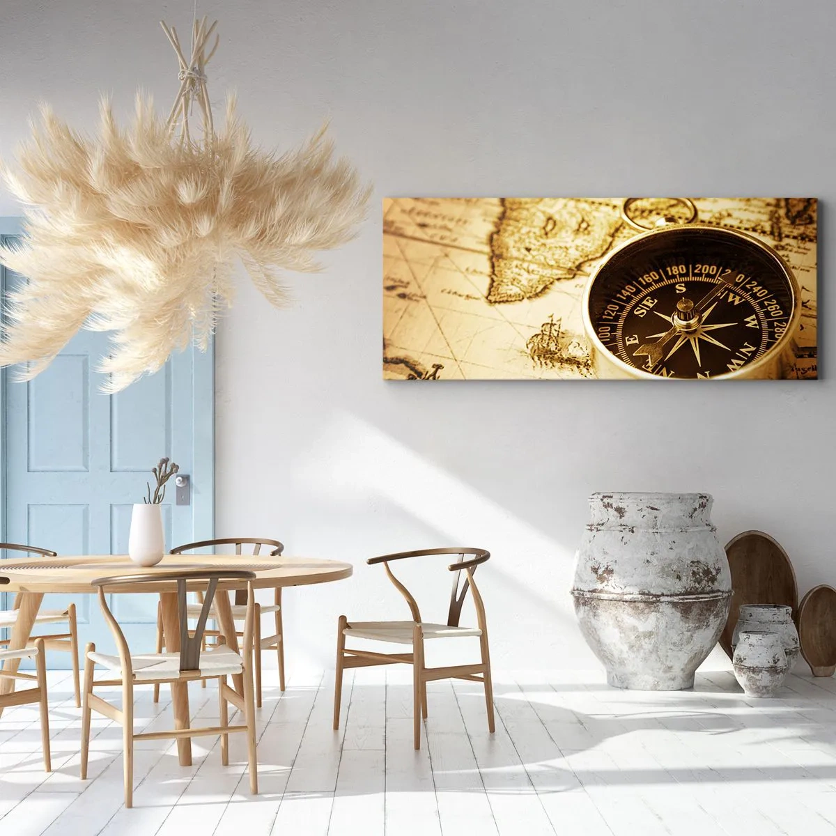 Bild auf Leinwand - Leinwandbild - Ost oder West? - 90x30 cm